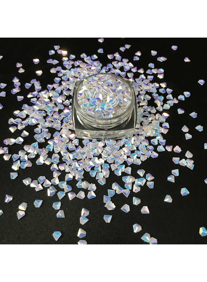 PrettyG 10 Grams/Pack - 3MM 3D Diamond Shape Glitter Sequins - Festival Rave Beauty Makeup Face Body Nail Art Decoration WF02 - Image 3