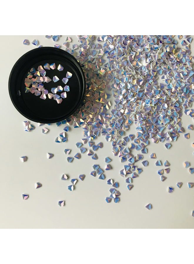 PrettyG 10 Grams/Pack - 3MM 3D Diamond Shape Glitter Sequins - Festival Rave Beauty Makeup Face Body Nail Art Decoration WF02 - Image 1