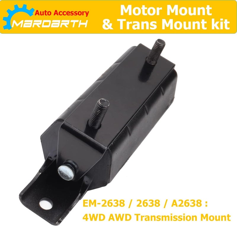 Mardarth Set of 3 Front Motor Mount and Transmission Mount for 2007-2013 Silverado Sierra 1500 5.3L 6.0L 6.2L 4WD - Image 3