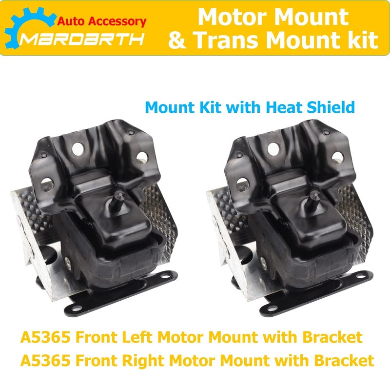 Mardarth Set of 3 Front Motor Mount and Transmission Mount for 2007-2013 Silverado Sierra 1500 5.3L 6.0L 6.2L 4WD - Image 2