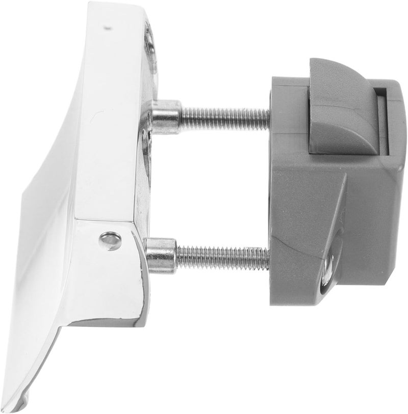 Generic Rv Push Button Latch Cabinet Lock Silver for Camper Trailer Yacht Doors and Drawers, Replacement Rv Compartment Lock with Safety Catch for Travel and Marine Use - Image 1