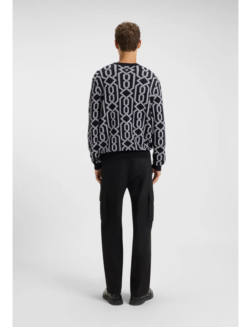 HUGO Regular-fit sweater with jacquard pattern