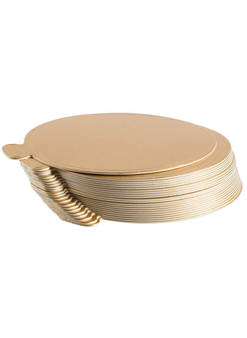 BAKING SET Baking Set Cake Base 10 Piece Cardboard Round Cake Base 10 Inches Diameter Gold  - Image 3