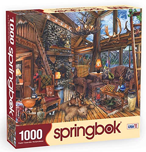 Springbok Puzzles The Hunting Lodge 1000 Piece Jigsaw Puzzle Large 30 Inches by 24 Inches Puzzle Made in USA Unique Cut Interlocking Pieces - Image 5