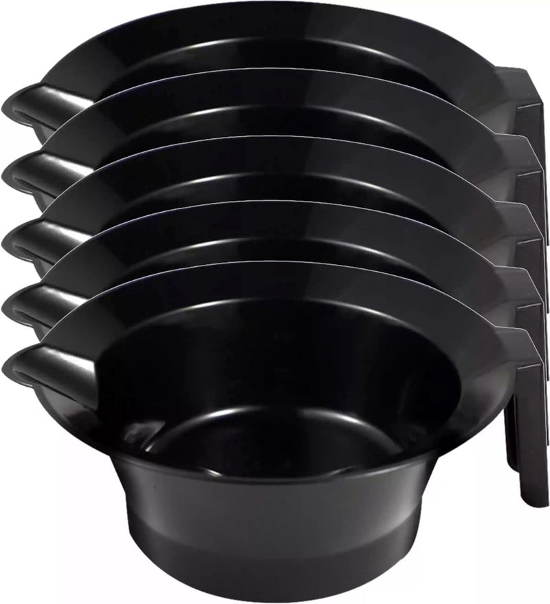 VEDETIC Plastic Hair Color Mixing Bowls 5 Pack | Hair Dye Applicator and Bleach Mixing Bowl with Handle for Salon or Personal Use - Image 1