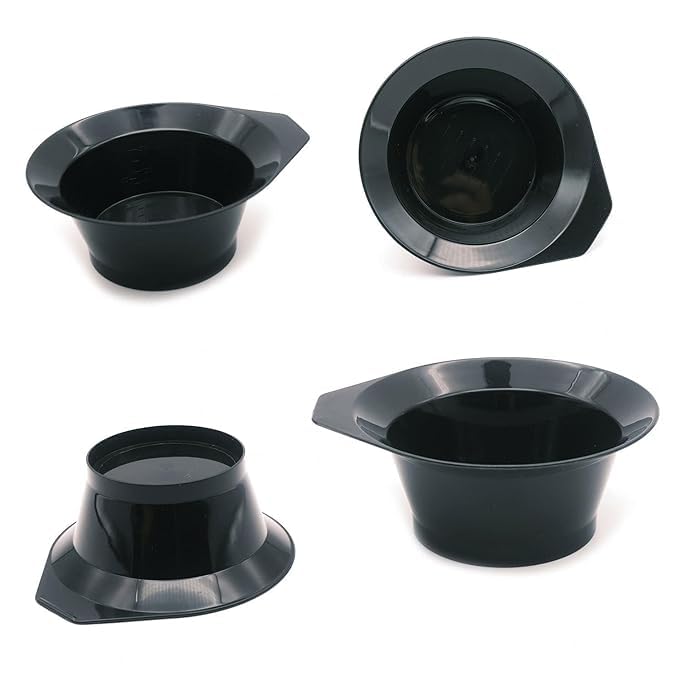 VEDETIC Plastic Hair Color Mixing Bowls 5 Pack | Hair Dye Applicator and Bleach Mixing Bowl with Handle for Salon or Personal Use - Image 3
