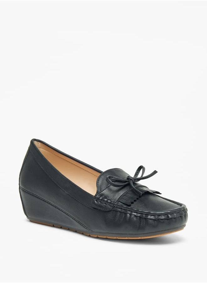 Le Confort Womens Solid Loafers With Wedge Heels  - Image 1