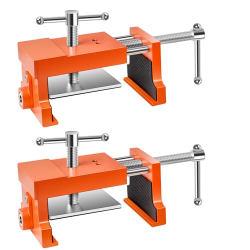 Lifarsculp Cabinet Clamps, Professional Wood Joinery Alignment Tool, Adjustable Panel Clamping System for Cabinet Building, 4-Point Positioning Clamps, 2 Pack, Orange - Image 1