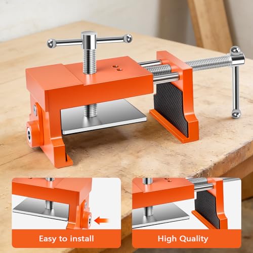 Lifarsculp Cabinet Clamps, Professional Wood Joinery Alignment Tool, Adjustable Panel Clamping System for Cabinet Building, 4-Point Positioning Clamps, 2 Pack, Orange - Image 4