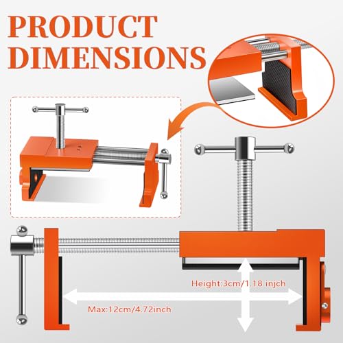 Lifarsculp Cabinet Clamps, Professional Wood Joinery Alignment Tool, Adjustable Panel Clamping System for Cabinet Building, 4-Point Positioning Clamps, 2 Pack, Orange - Image 2