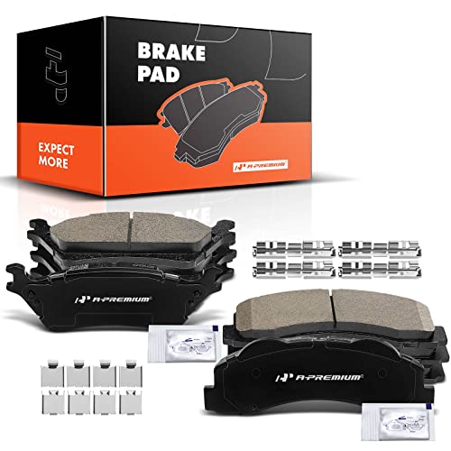 A-Premium Front & Rear Ceramic Disc Brake Pads Set Compatible with Select Ford Models - For F-150 2012-2020, with Hardware, 8 Pcs - Image 1