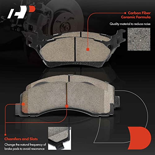 A-Premium Front & Rear Ceramic Disc Brake Pads Set Compatible with Select Ford Models - For F-150 2012-2020, with Hardware, 8 Pcs - Image 3