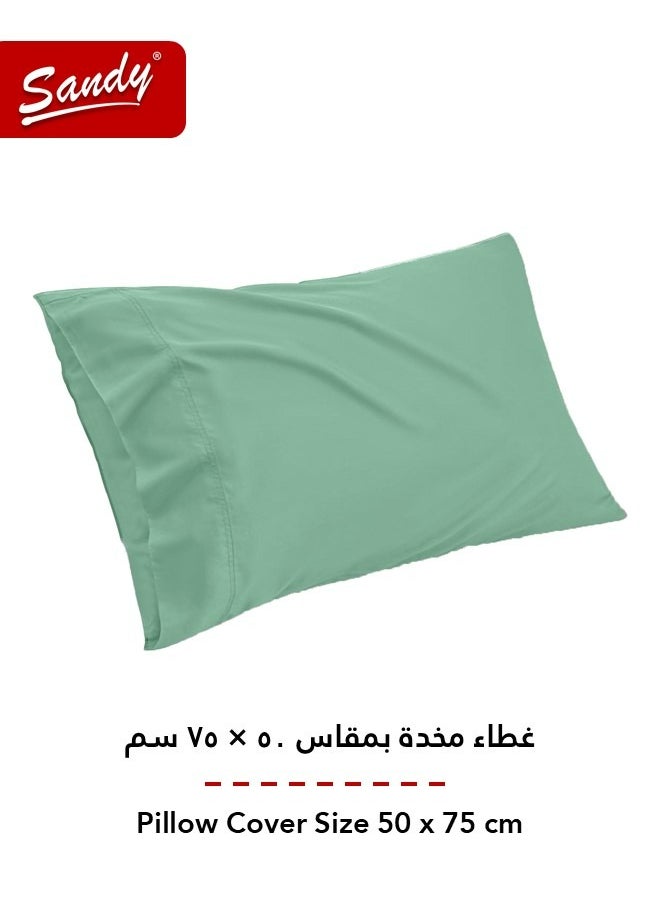 Sandy - Sandy Premium Hotel Quality Flat Sheet and Pillow Case, Bed Sheet 2 Pieces Set, Soft & Breathable and Cooling, Extra Twin Size 243 x 167 cm, Green - Image 1
