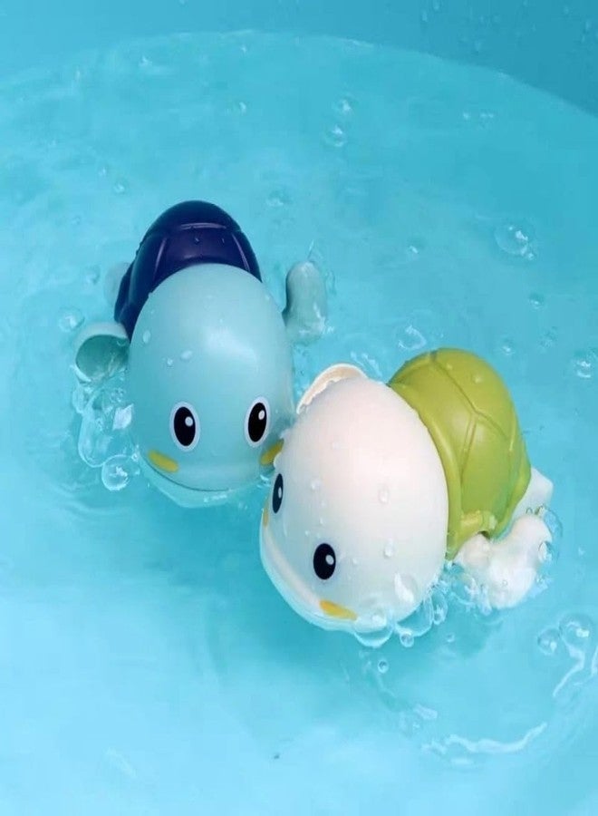 ADKD Swimming Bath Toy for Babies, Floating Toys for Kids Tub, Cute Bathing Toys for Toddlers, Bathtub Toys for Baby Boys & Girls, Bathing Toys for Baby for 0-3 Years (Pack of 2 Turtle) - Image 1