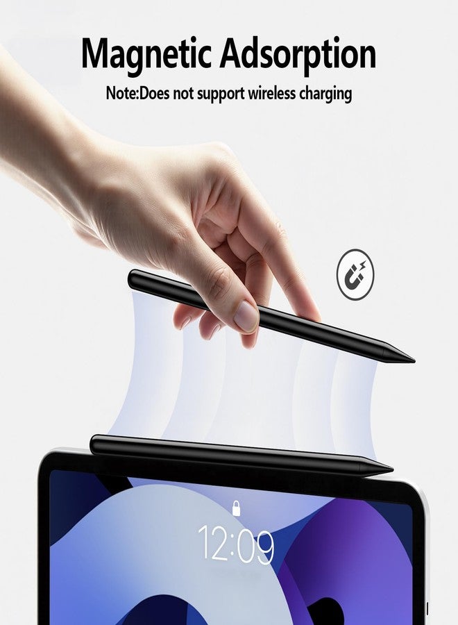 JAMJAKE Stylus Pen 2X Fast Charge Active Pencil Compatible with 2018-2025 Apple iPad Pro 11"/12.9"/M4, iPad Air 3/4/5/M2/M3, iPad 6-11, iPad mini 5/6 Gen-Black - Image 4