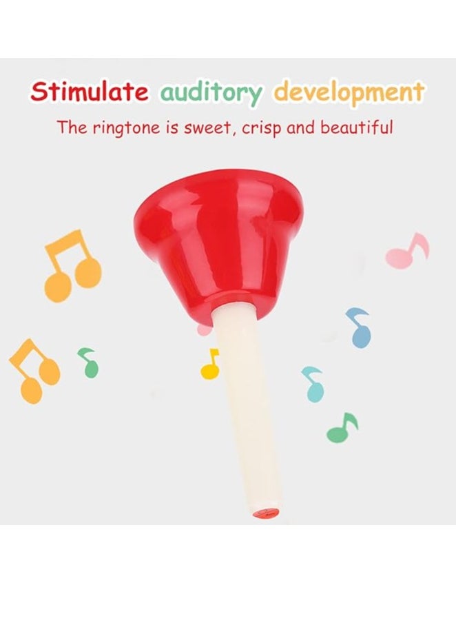 Megarya Colourful 8-note metal hand bell set, provides instructions when playing, easy to play, swings loudly, hand bell set to develop coarse coordination  - Image 5