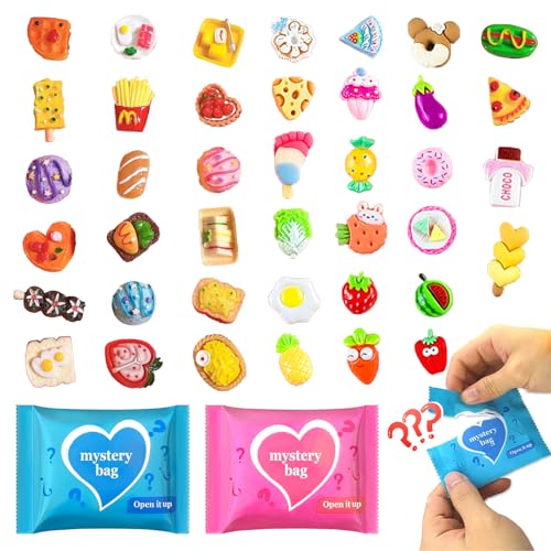 CIYOJA 50 Pack Mini Food Blind Bags for Kids Small Dollhouse Accessories Party Favors Set with Tiny Resin Food Toys Perfect for Pretend Cooking Games Miniature Kitchen Play Collecting - Image 1