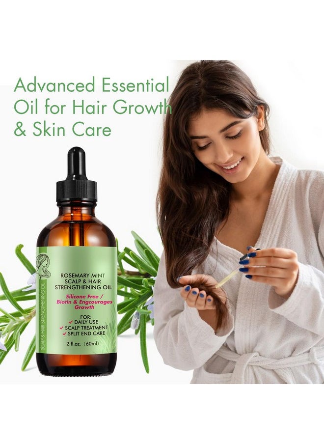 Bieyoc Rosemary Oil For Hair 60Ml, Rosemary Oil With A Silicon Massage Brush, Strengthens Hair And Nourishes Scalp  - Image 3