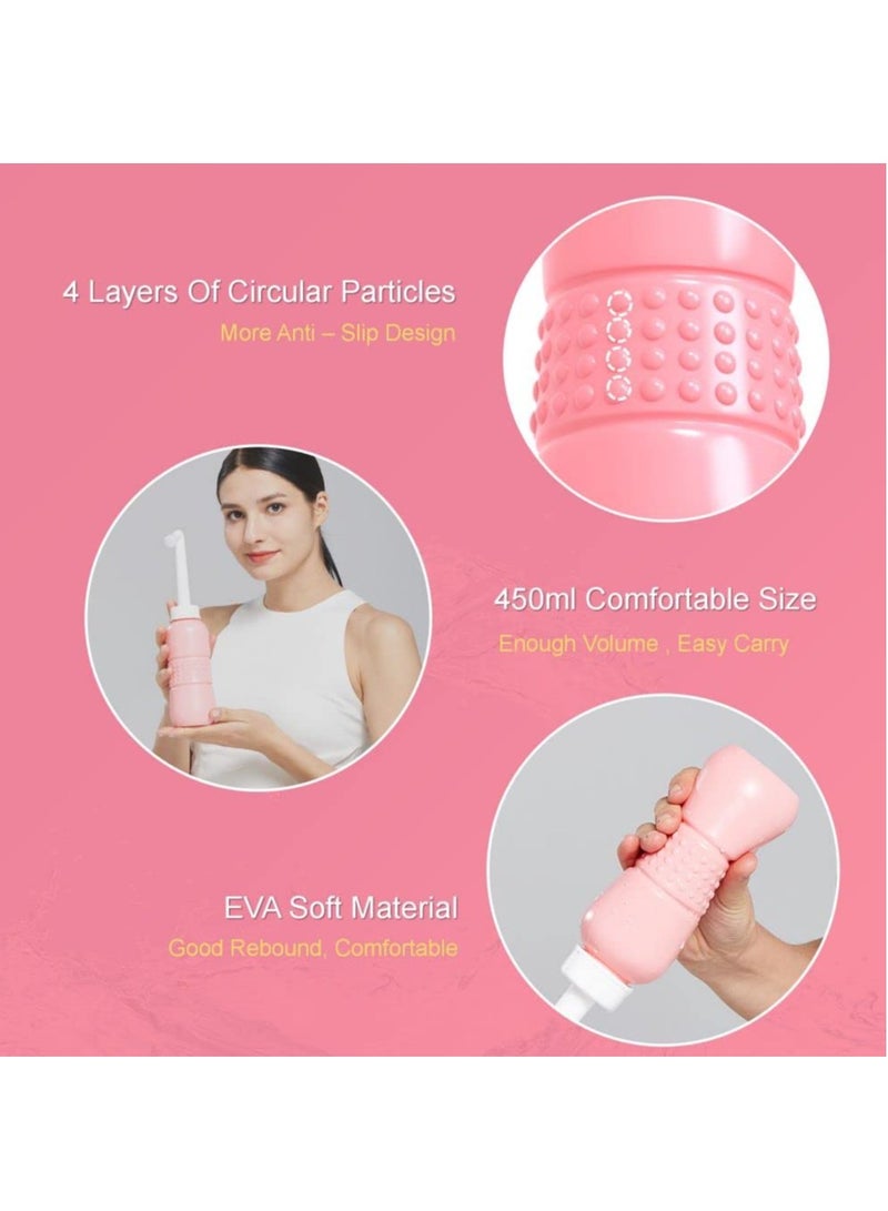 Cobest 2 Pack Portable Maternity Body Wash, Travel Bidet Bottle, Travel Portable Bidet Shower with Nozzle Extension for Personal Cleaning Toilet Sprayer Postpartum Perineal Care Treatment Pregnant Women - Image 3