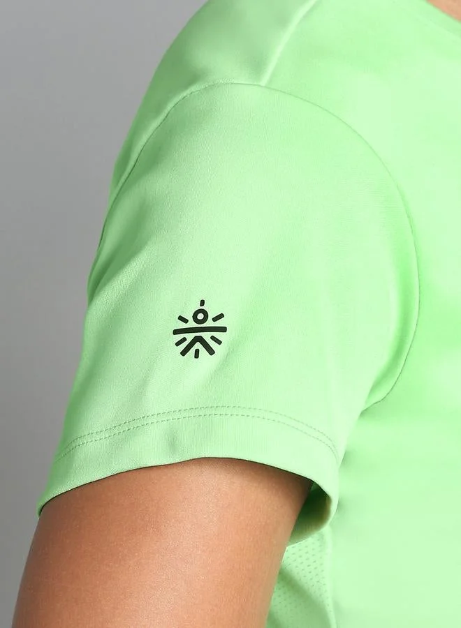 Cult Women Neon Green Performance Recycled Poly T-Shirt