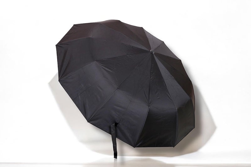 SARVAH Sakha 3-Fold Unisex Windproof Umbrella with 24 Keels | Auto Open & Close | UV Protection | 106 cm Diameter | Sturdy & Compact for Heavy Rain & Wind (Black) - Image 2