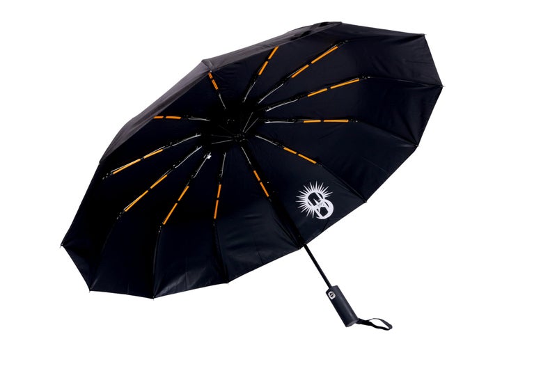 SARVAH Sakha 3-Fold Unisex Windproof Umbrella with 24 Keels | Auto Open & Close | UV Protection | 106 cm Diameter | Sturdy & Compact for Heavy Rain & Wind (Black) - Image 5