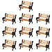 Evemodel 10pcs Park Benches Model Train 1150 Bench 106cm or 042inch Chair Settee N Scale Railway Layout New - Image 3
