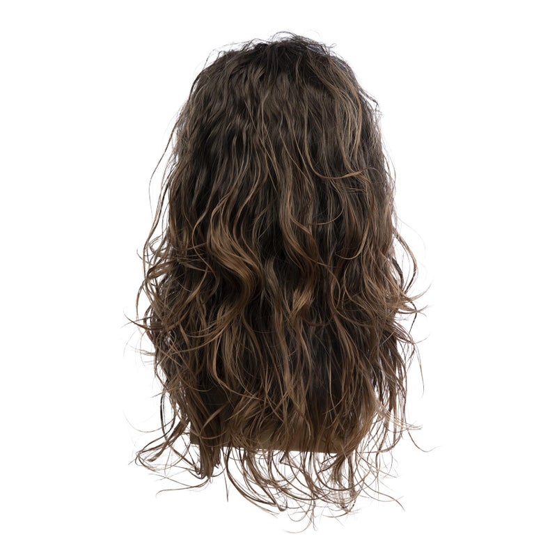 Baruisi Long Curly Wavy Brown Wigs for Men Synthetic Natural Party Halloween Cosplay Hair Wig - Image 4