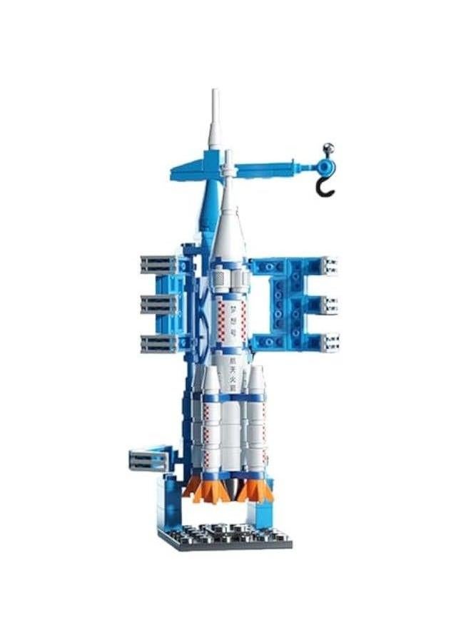 Building Blocks Rockets Rocket Toys for 4+ Years Boys Kids Gift Idea Life Space Toy Launcher Kids-130 Pcs - Image 1