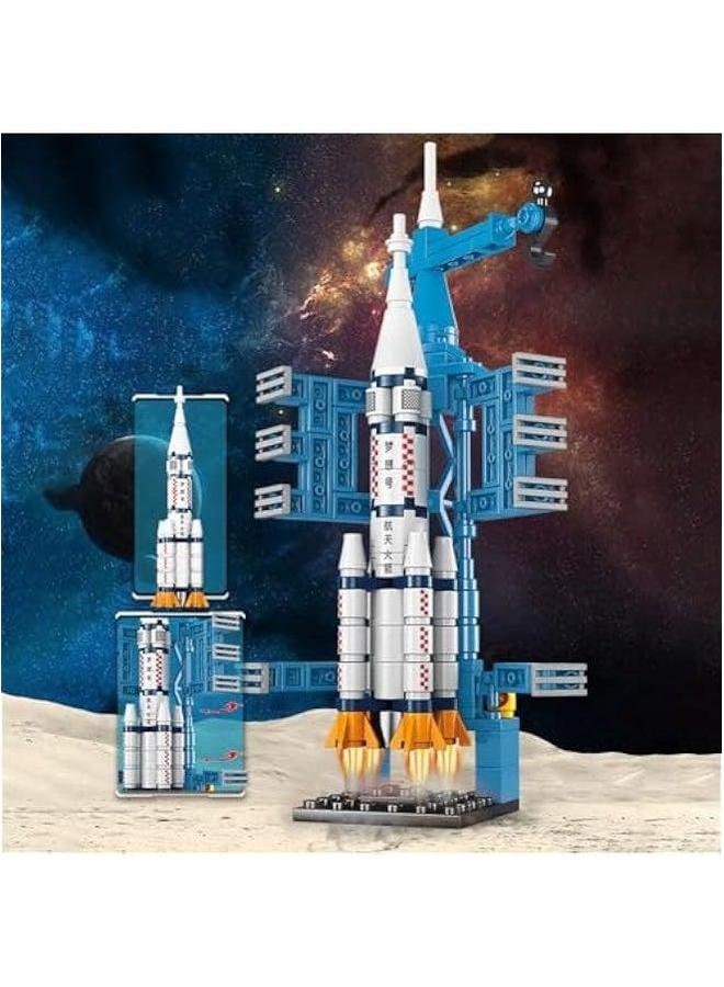 Building Blocks Rockets Rocket Toys for 4+ Years Boys Kids Gift Idea Life Space Toy Launcher Kids-130 Pcs - Image 2