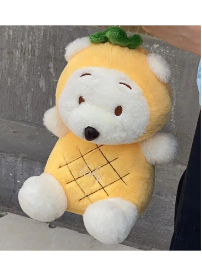 Cute Plush 8-inch Doll Machine Plush Toy Doll Flow Catch Doll Wedding Throw Gift Doll-Color:Pineapple Pooh-Height:25cm - Image 1