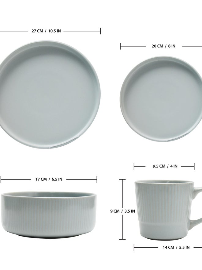 Kitchen master طقم أدوات مائدة سيراميك 16 قطعة من كيتشن ماستر - Image 4