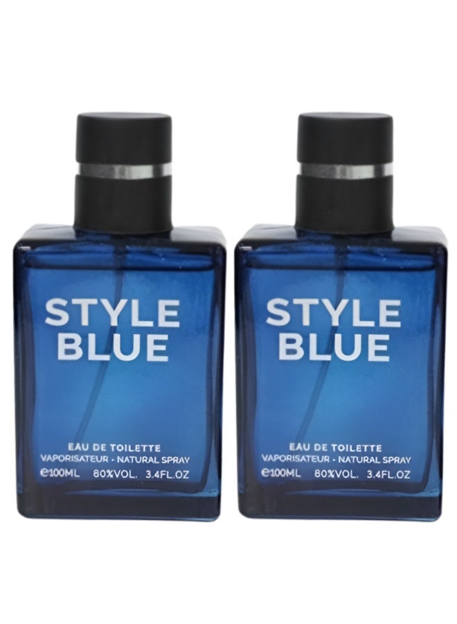 Style 2 Pieces Style Blue Perfume 100ML - Image 1
