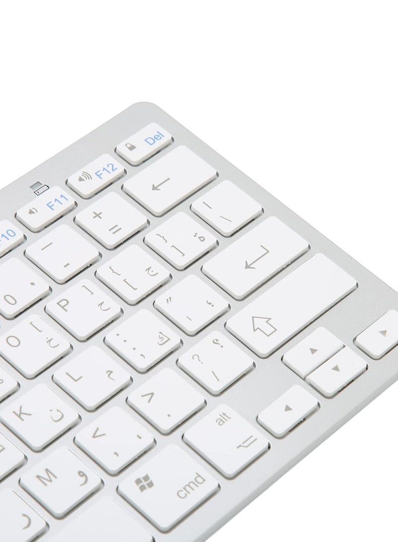 Mini Bluetooth Keyboard | 78 Keys | Ultra-Slim & Compact | Wireless | Arabic Layout - Image 4