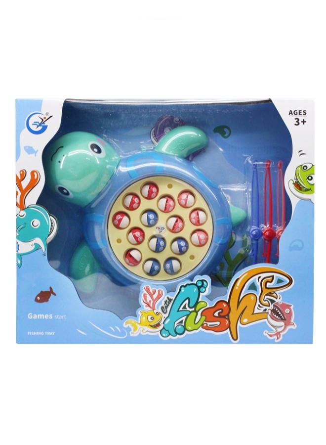 مجموعة لعب صيد السمك على شكل بطارية السلحفاة