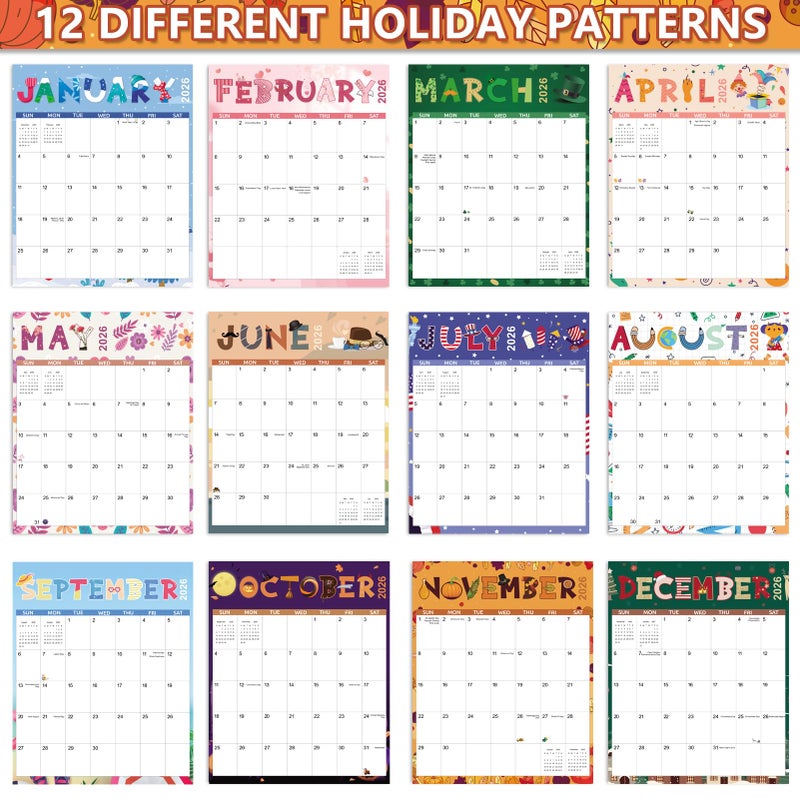 Zuozee Wall Calendar 2025-2027, Large Calendar 2025-2027 for Wall - Runs From September 2025- June 2027-14" x 11", Perfect for Organizing at Home, Office & School - Image 4