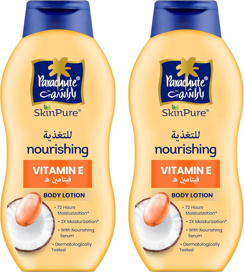 Parachute Skin Pure Vitamin E Nourishing Body Lotion 400ML (Pack of 2) - Image 2