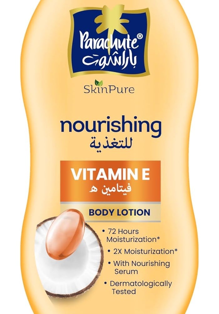 Parachute Skin Pure Vitamin E Nourishing Body Lotion 400ML (Pack of 2) - Image 1