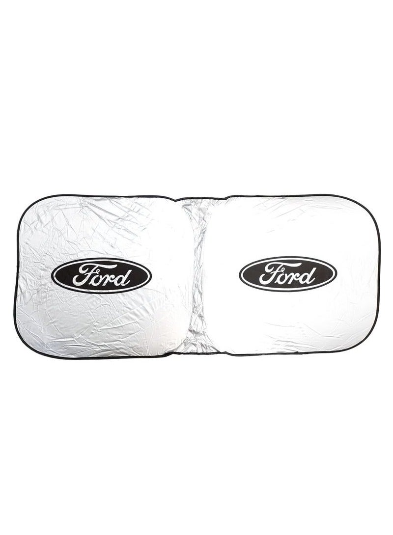 Ford FORD Car Windshield Sunshade, Car Sun Shade UV Rays and Heat Protector Sun Visor Foldable Keep Your Vehicle Cool Blocks UV Rays - Image 1