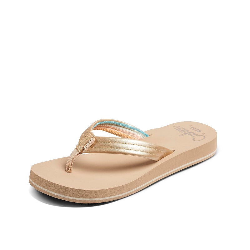 Reef Cushion Breeze Womens Flip Flop, Ultra Soft Cushion Footbed, Arch Support, Golden Hour, 7 - Image 1