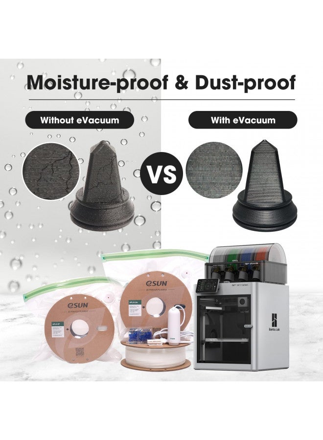 eSUN 3D Printing Filament Electronic Vacuum Storage Kit Pro 2, Spool Storage Sealing Bags Dust Proof Humidity Resistant for Keeping Filament Dry, 10 Vaccum Bags/Kit - Image 2