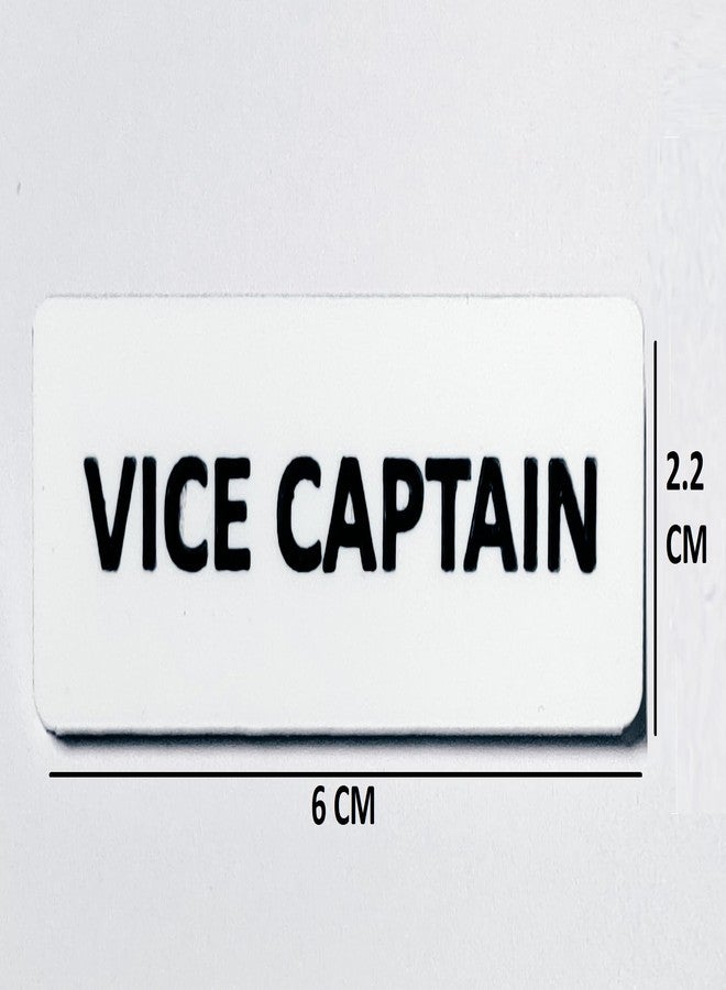MOREL VICE CAPTAIN BADGE IN WHITE ACRYLIC PINBACK USE FOR SCHOOL, COLLEGE CLASSES, OFFICE STAFF, NAME BADGE |PACK OF 10| - Image 3