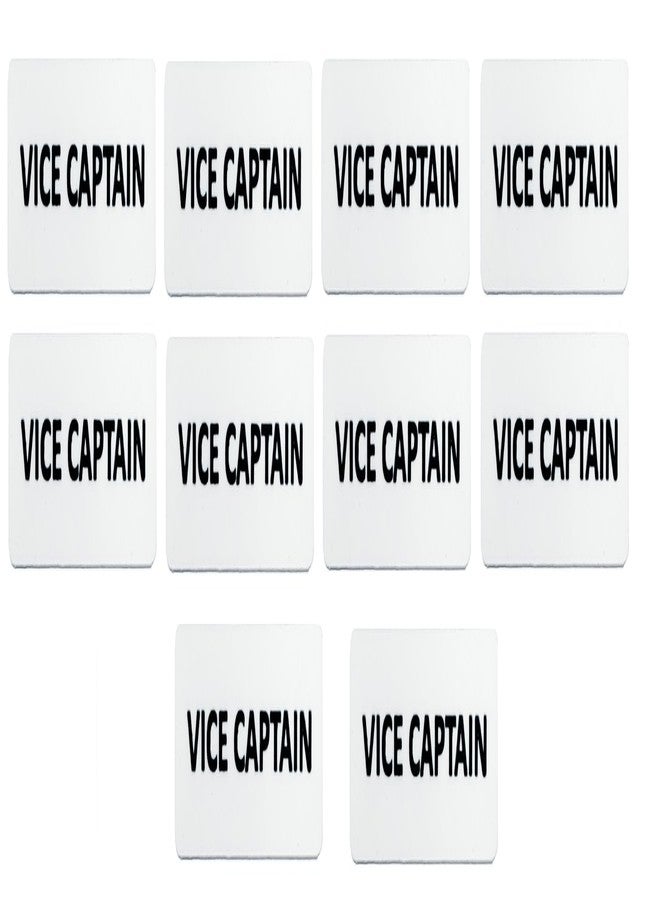MOREL VICE CAPTAIN BADGE IN WHITE ACRYLIC PINBACK USE FOR SCHOOL, COLLEGE CLASSES, OFFICE STAFF, NAME BADGE |PACK OF 10| - Image 2