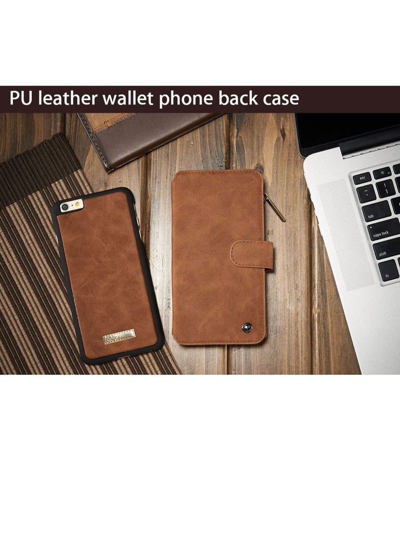 CaseMe iPhone 6 / 6S 4.7inch Magnetic Detachable 2 in 1 Multi-functional Retro Leather Wallet Case 14 Card Slots + 1 Zipper Wallet for (iPhone 6 / 6S 4.7'')  - Image 5