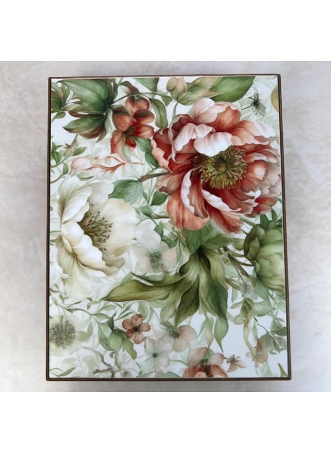 TR Designs TR Designs Wooden Cutlery Storage Box with Lid Floral Dance  - Image 3