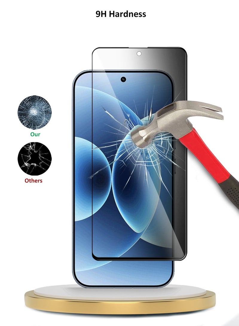 Wtech Xiaomi 17 5G 2025 Premium E2E Series Privacy Full Glue Full Cover Tempered Glass Screen Protector (MSGECP) - Clear/Black - Image 3