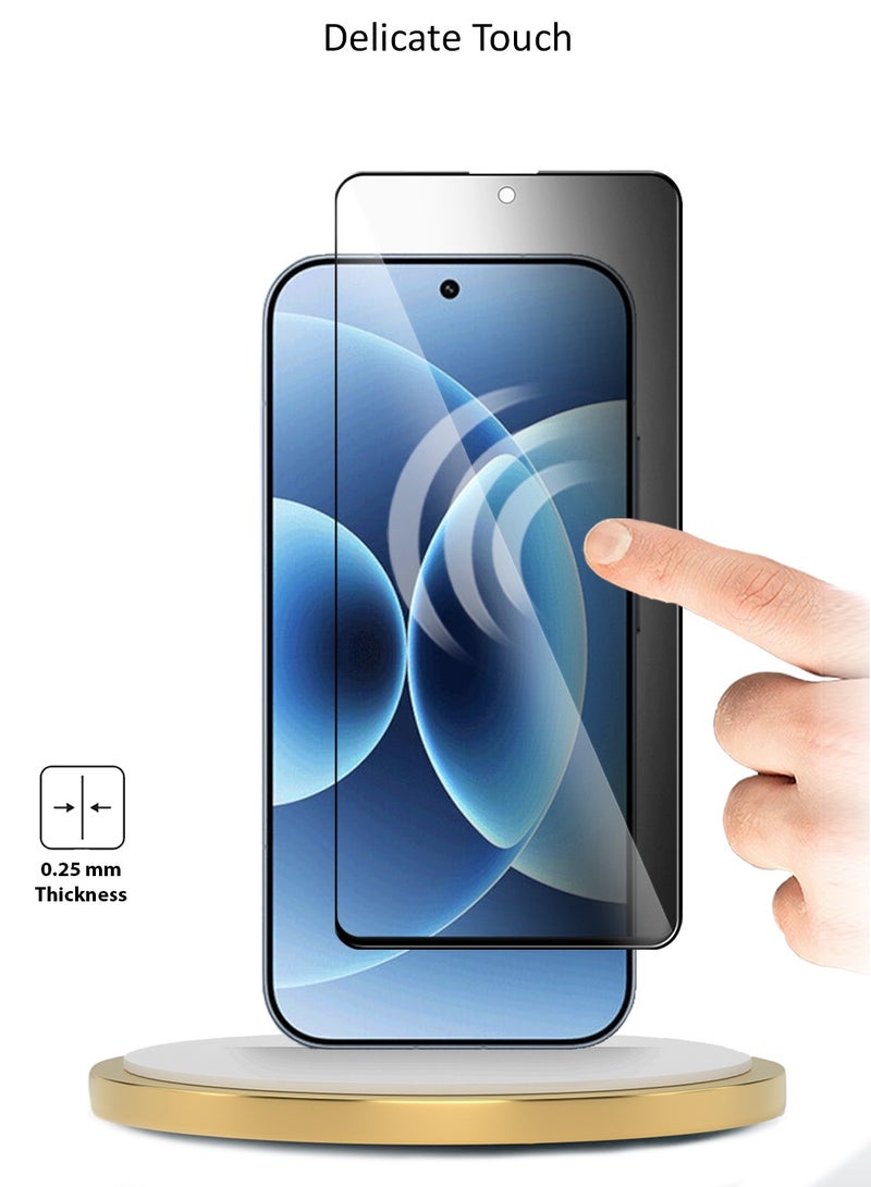 Wtech Xiaomi 17 5G 2025 Premium E2E Series Privacy Full Glue Full Cover Tempered Glass Screen Protector (MSGECP) - Clear/Black - Image 4