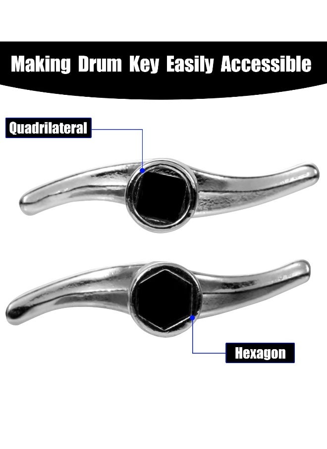 Generic 2 Pcs Drum Tuner Key Set Drum Wrenches, Accessories for Acoustic and Electronic Drums Quadrilateral Drum Key Tool for Acoustic and Electronic Drums  - Image 4