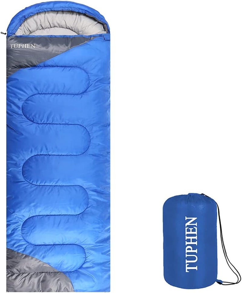 tuphen - Sleeping Bags for Adults Kids Boys Girls Backpacking Hiking Camping Microfiber Liner, Cold Warm Weather 4 Seasons Indoor Outdoor Use, Lightweight & Waterproof - Image 1