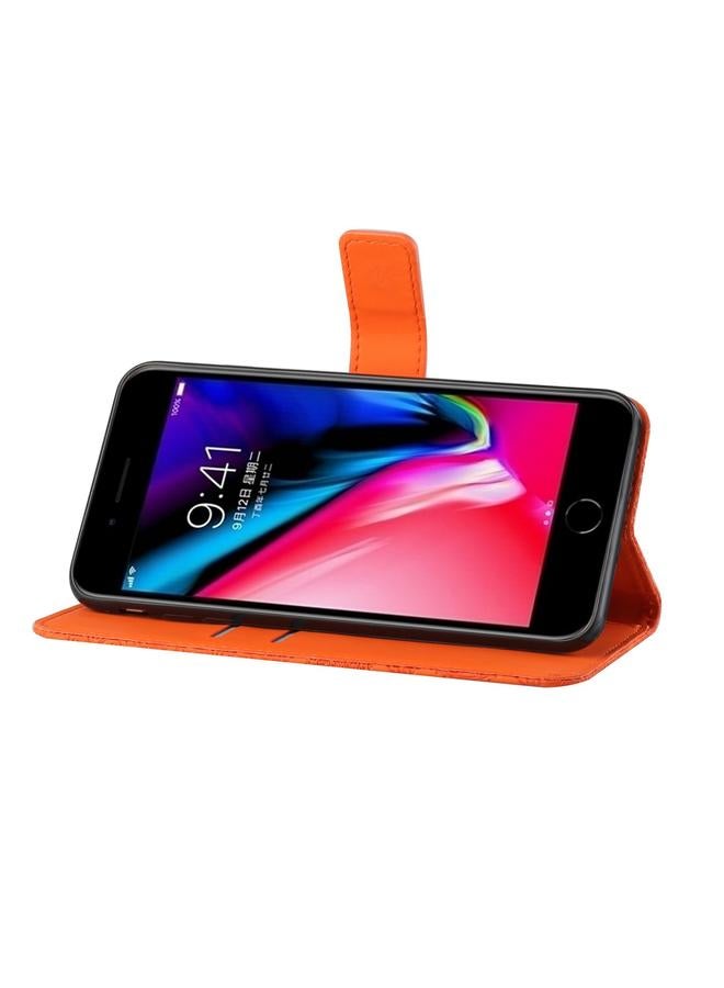 اس-توب جراب جلدي أفقي قابل للطي بتصميم منقوش على الطراز العرقي مع حامل وفتحات للبطاقات ومحفظة وحبل لهاتف iPhone 6 Plus - Image 5